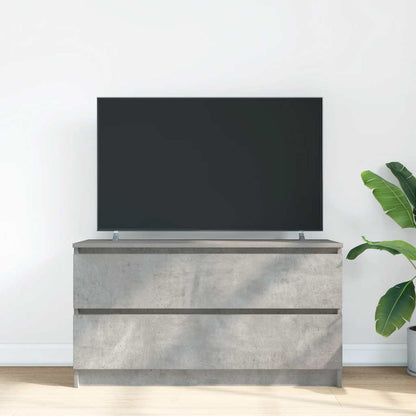 TV Cabinet Concrete Grey 100x35x54 cm Engineered Wood