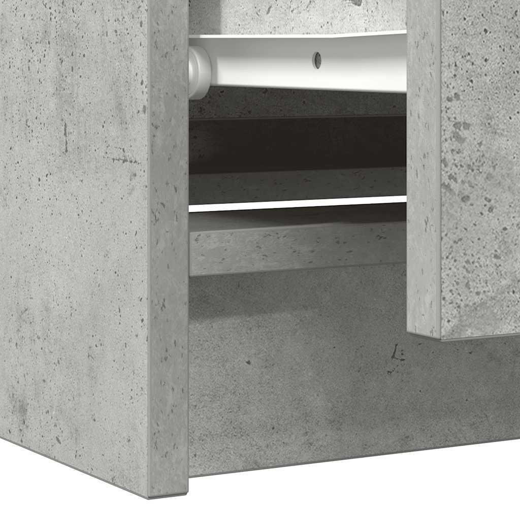 TV Cabinet Concrete Grey 100x35x54 cm Engineered Wood