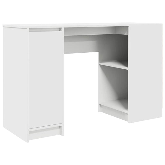 Desk White 120x42x76 cm Engineered Wood