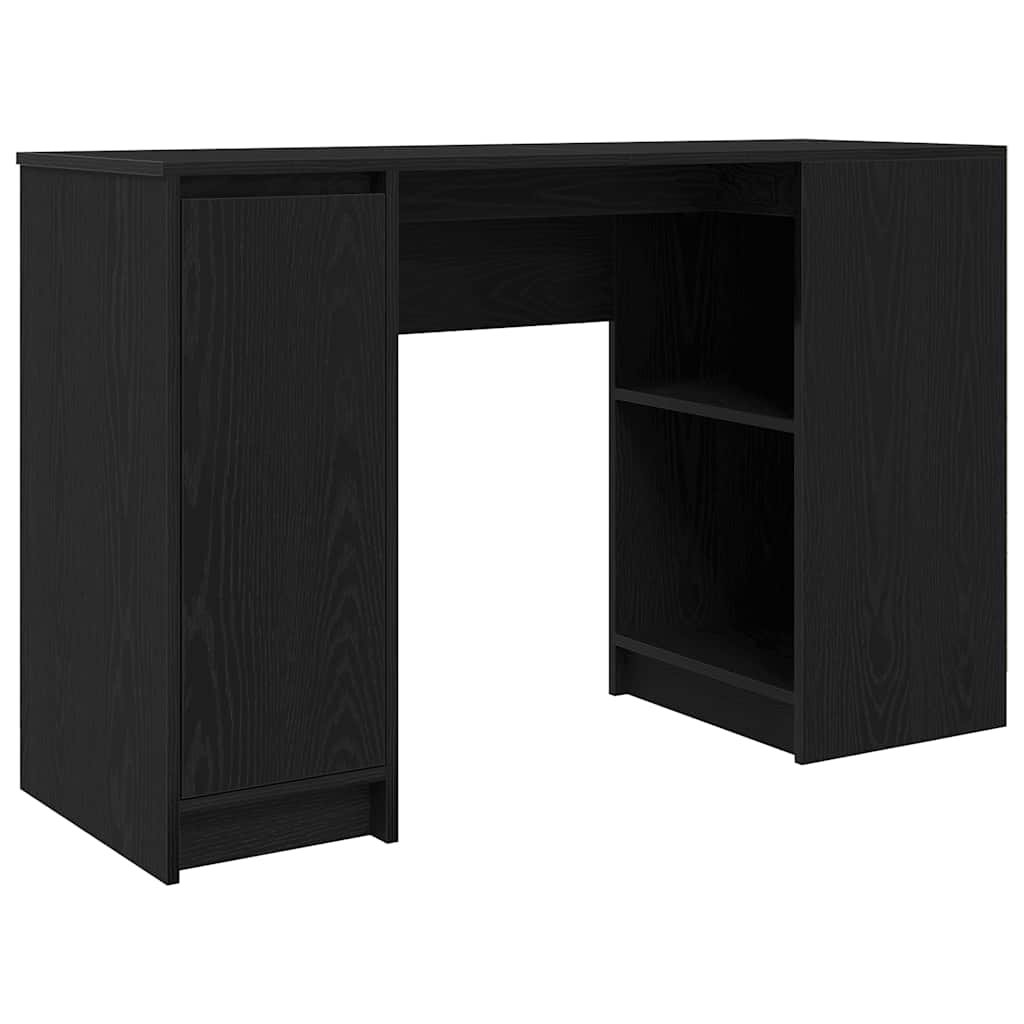 Desk Black Oak 120x42x76 cm Engineered Wood