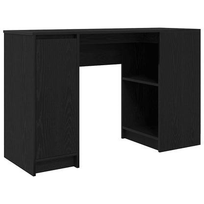 Desk Black Oak 120x42x76 cm Engineered Wood