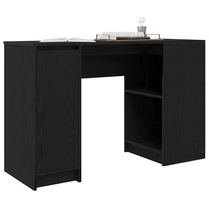 Desk Black Oak 120x42x76 cm Engineered Wood