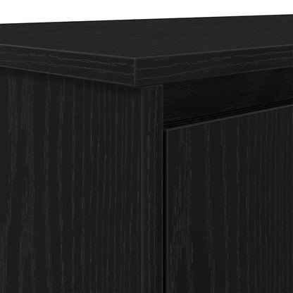 Desk Black Oak 120x42x76 cm Engineered Wood