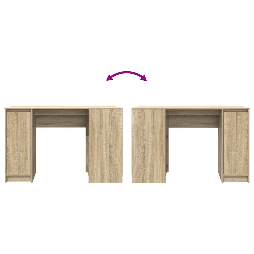 Desk Sonoma Oak 120x42x76 cm Engineered Wood