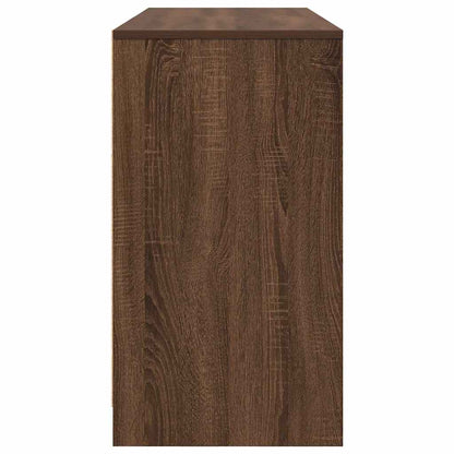 Desk Brown Oak 120x42x76 cm Engineered Wood