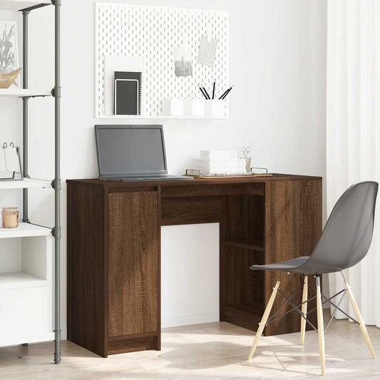 Desk Brown Oak 120x42x76 cm Engineered Wood