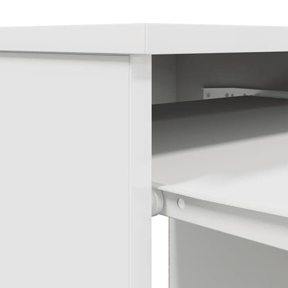 Desk White 86x49x76 cm Engineered Wood