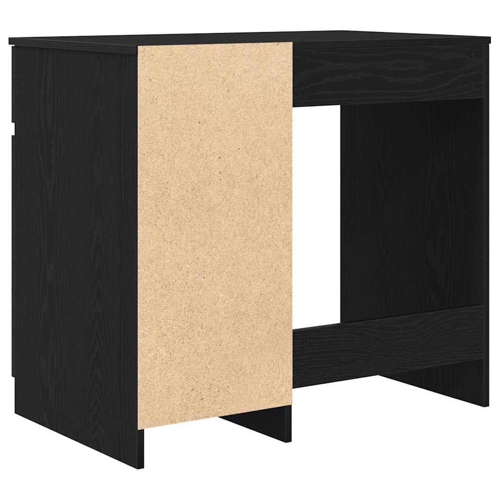 Desk Black Oak 86x49x76 cm Engineered Wood