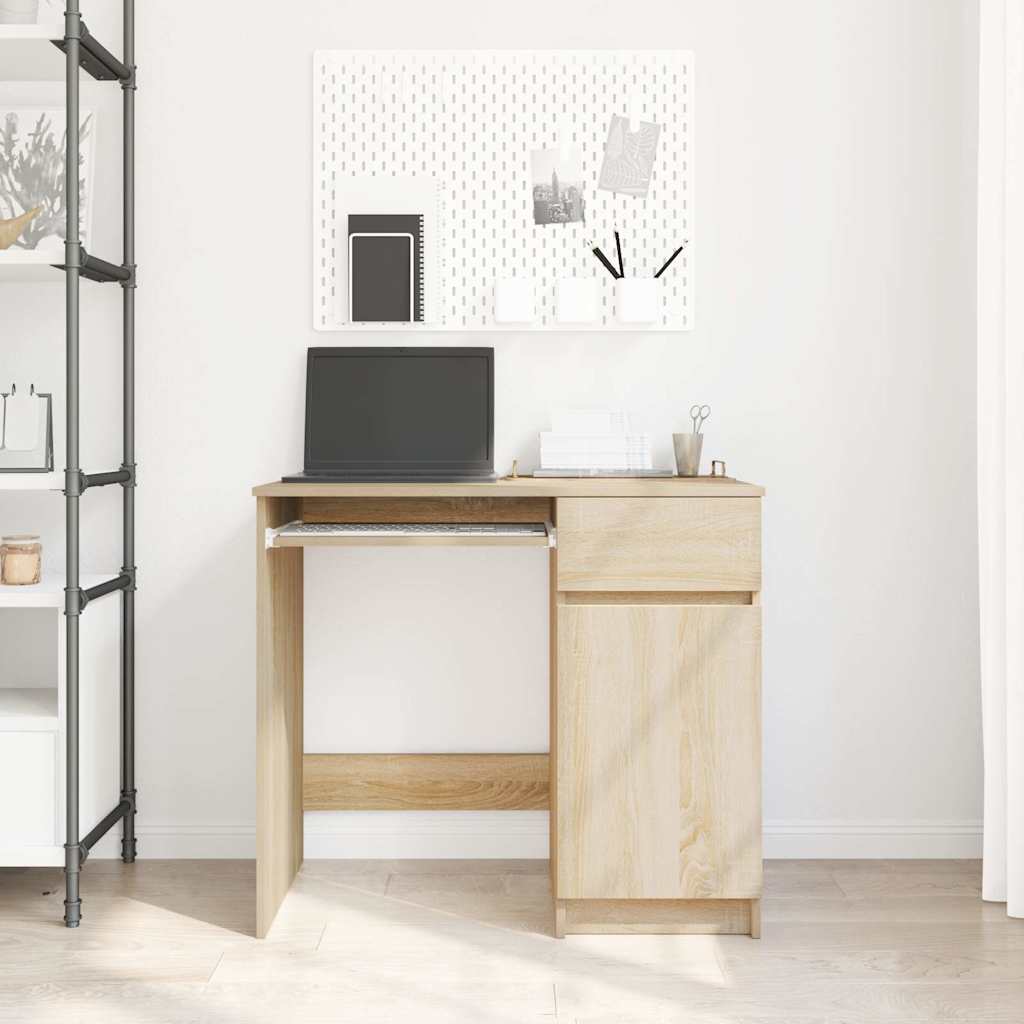 Desk Sonoma Oak 86x49x76 cm Engineered Wood