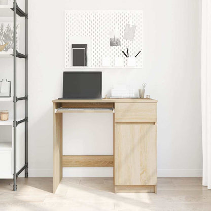 Desk Sonoma Oak 86x49x76 cm Engineered Wood
