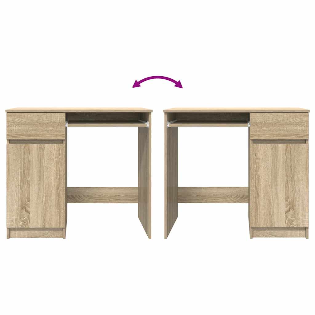 Desk Sonoma Oak 86x49x76 cm Engineered Wood