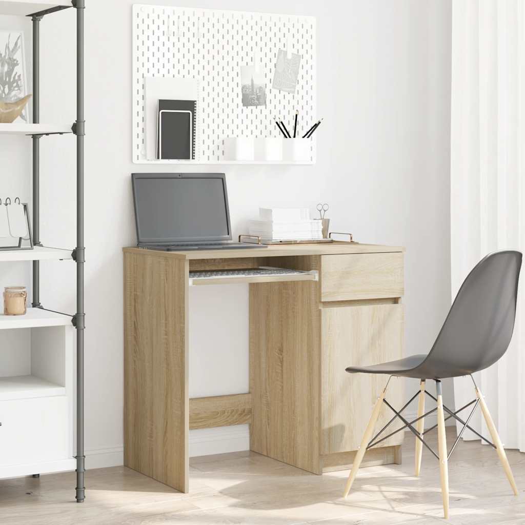 Desk Sonoma Oak 86x49x76 cm Engineered Wood