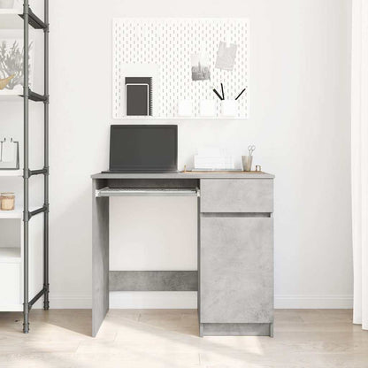 Desk Concrete Grey 86x49x76 cm Engineered Wood
