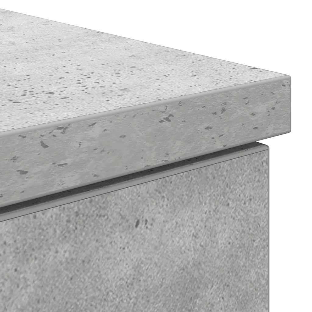 Desk Concrete Grey 86x49x76 cm Engineered Wood