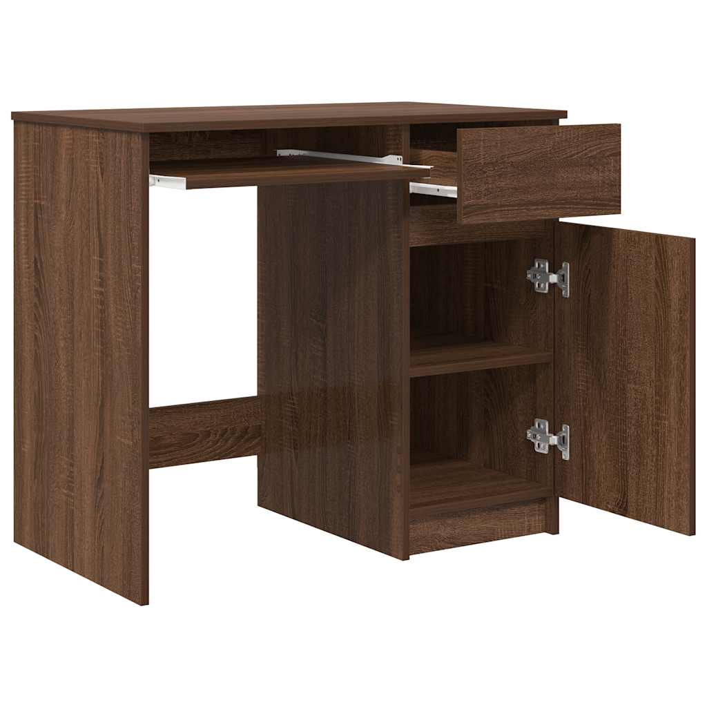 Desk Brown Oak 86x49x76 cm Engineered Wood