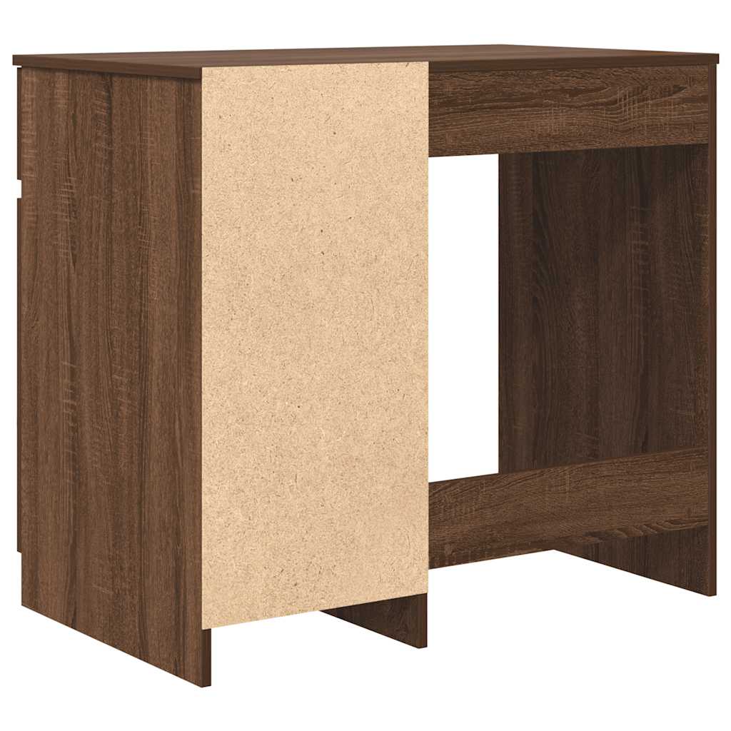 Desk Brown Oak 86x49x76 cm Engineered Wood