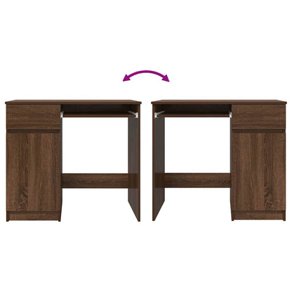 Desk Brown Oak 86x49x76 cm Engineered Wood