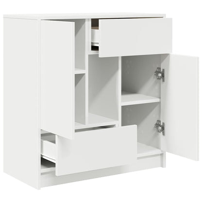 Sideboard with Drawers and Doors White 70.5x34x74.5 cm