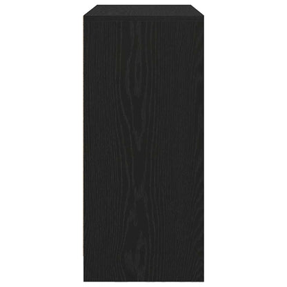 Sideboard with Drawers and Doors Black Oak 70.5x34x74.5 cm