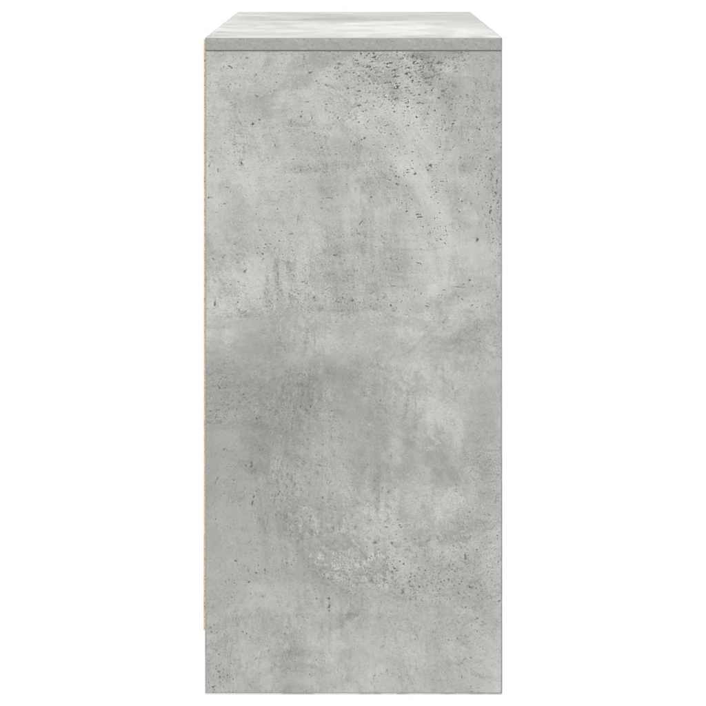 Sideboard with Drawers and Doors Concrete Grey 70.5x34x74.5 cm