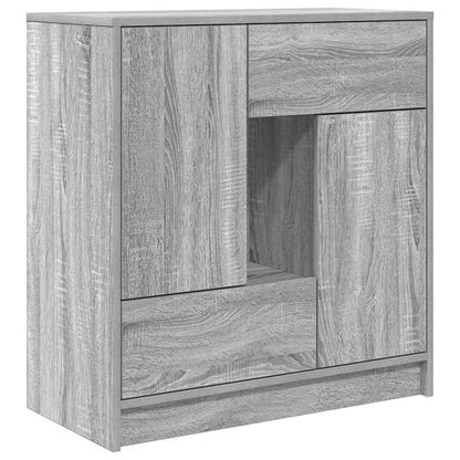 Sideboard with Drawers and Doors Grey Sonoma 70.5x34x74.5 cm