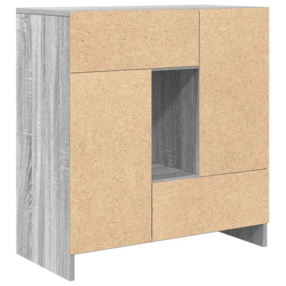 Sideboard with Drawers and Doors Grey Sonoma 70.5x34x74.5 cm