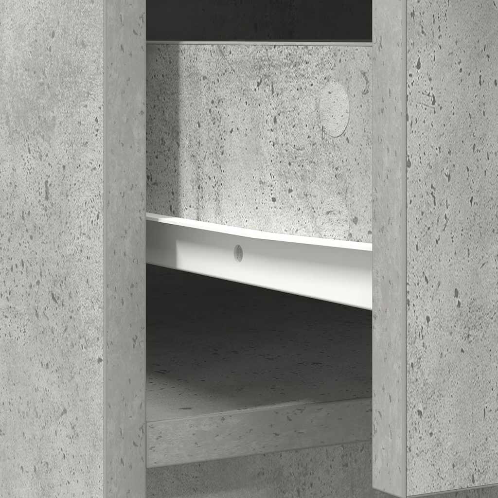 Sideboard with Drawers and Doors Concrete Grey 73x31x90 cm