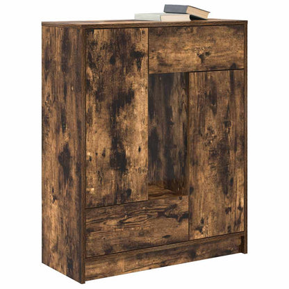 Sideboard with Drawers and Doors Smoked Oak 73x31x90 cm