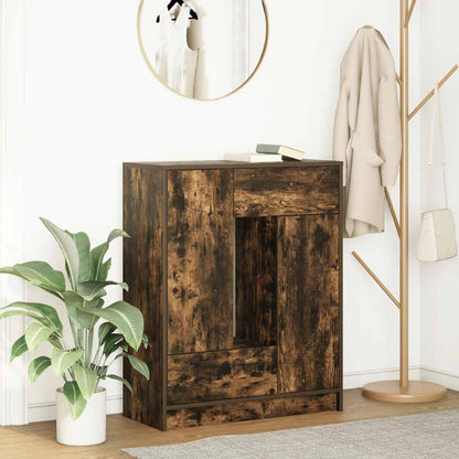 Sideboard with Drawers and Doors Smoked Oak 73x31x90 cm