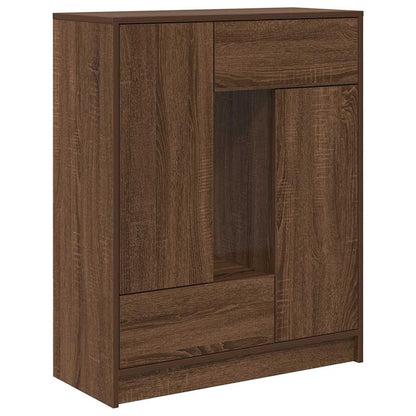 Sideboard with Drawers and Doors Brown Oak 73x31x90 cm