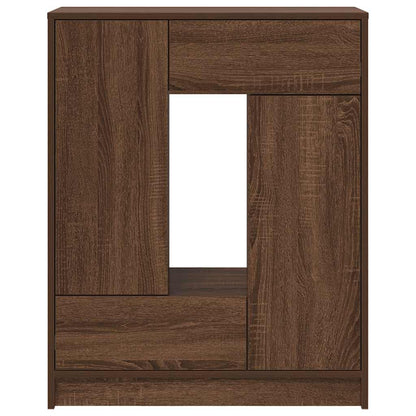 Sideboard with Drawers and Doors Brown Oak 73x31x90 cm