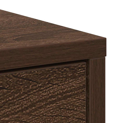 Sideboard with Drawers and Doors Brown Oak 73x31x90 cm