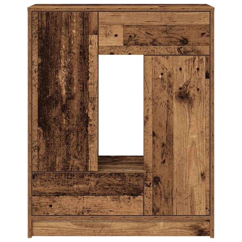 Sideboard with Drawers and Doors Old Wood 73x31x90 cm