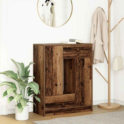 Sideboard with Drawers and Doors Old Wood 73x31x90 cm