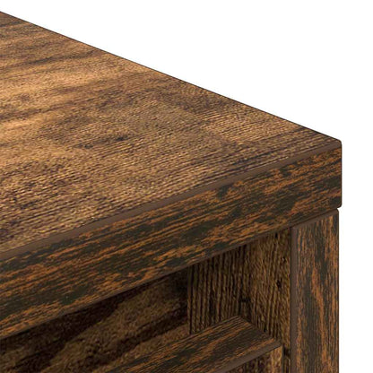 Shoe Cabinet Smoked Oak 29.5x34x76 cm Engineered Wood
