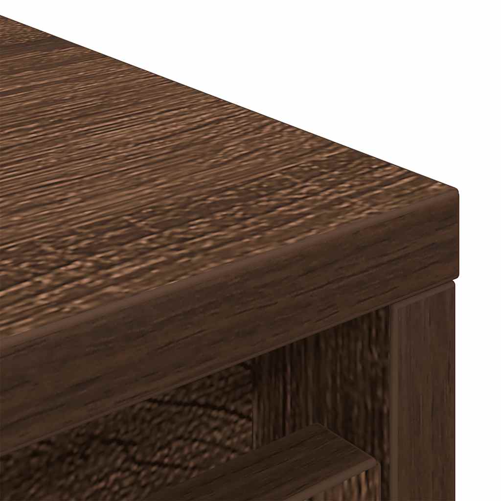 Shoe Cabinet Brown Oak 29.5x34x76 cm Engineered Wood