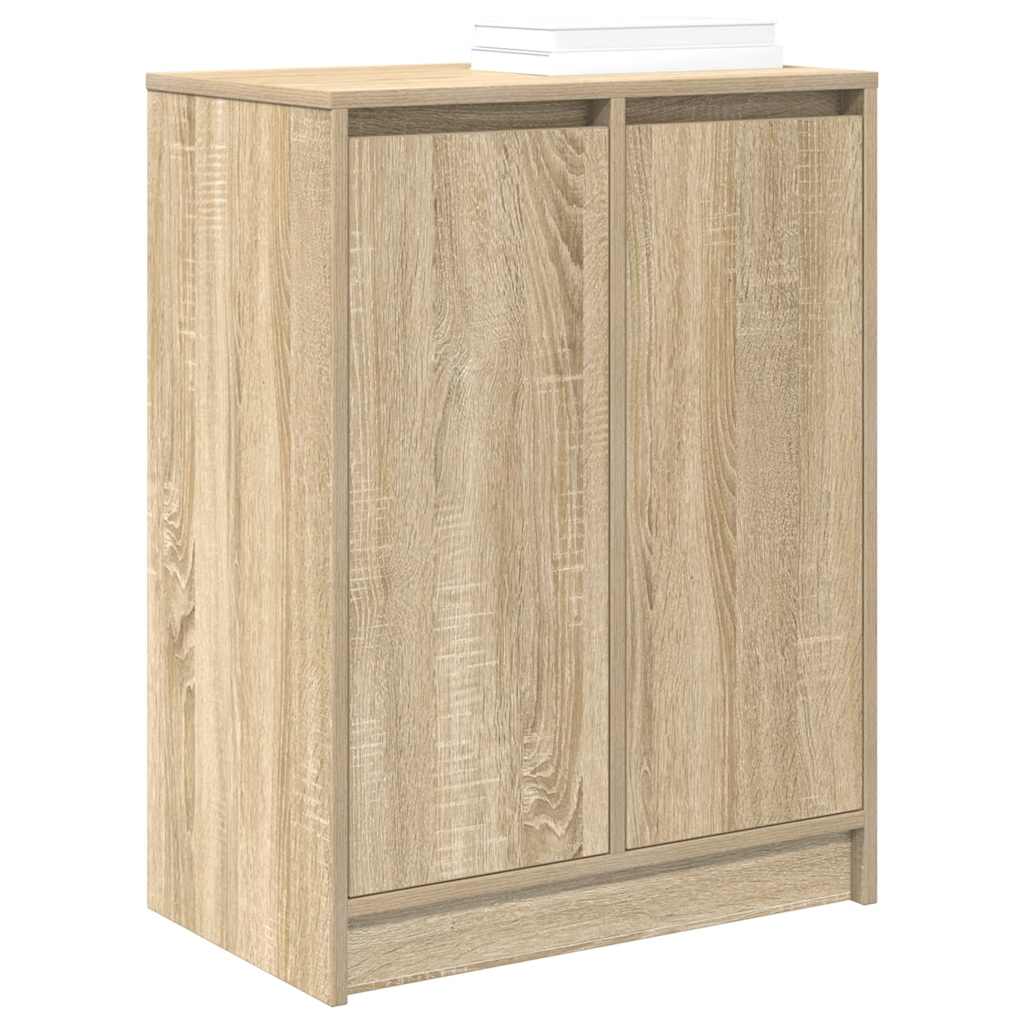 Shoe Cabinet Sonoma Oak 57x34x76 cm Engineered Wood