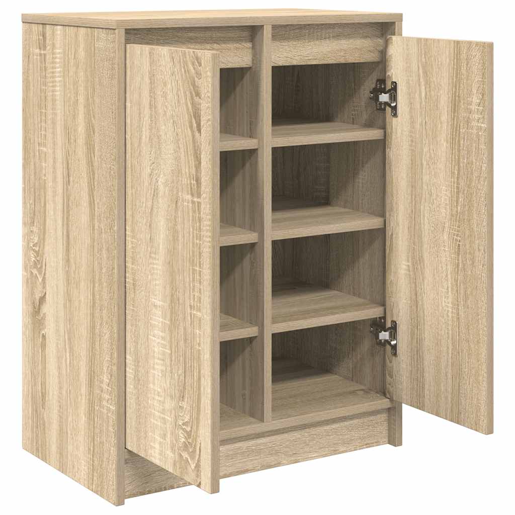 Shoe Cabinet Sonoma Oak 57x34x76 cm Engineered Wood