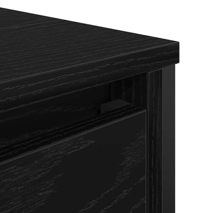 Bathroom Basin Cabinet with Drawers Black Oak 90x34,5x60 cm