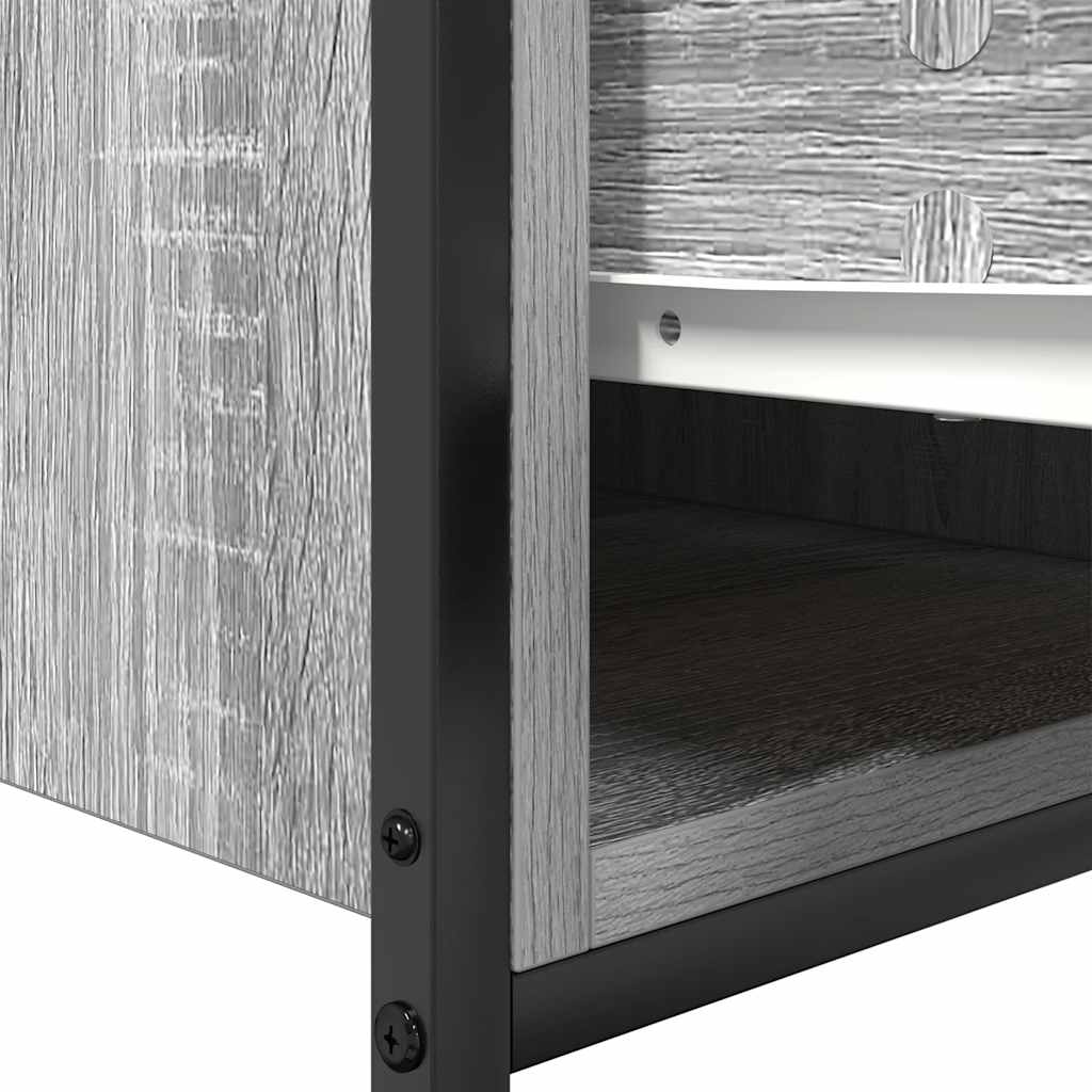 Bathroom Basin Cabinet with Drawers Grey Sonoma 90x34,5x60 cm