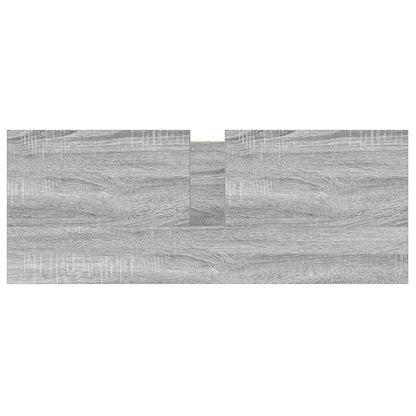 Bathroom Basin Cabinet with Drawers Grey Sonoma 90x34,5x60 cm