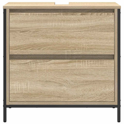 Bathroom Basin Cabinet with Drawers Sonoma Oak 60x34,5x60 cm