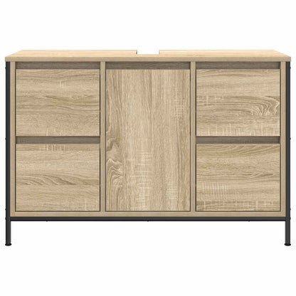 Basin Cabinet with Drawers Sonoma Oak 90x34,5x60 cm