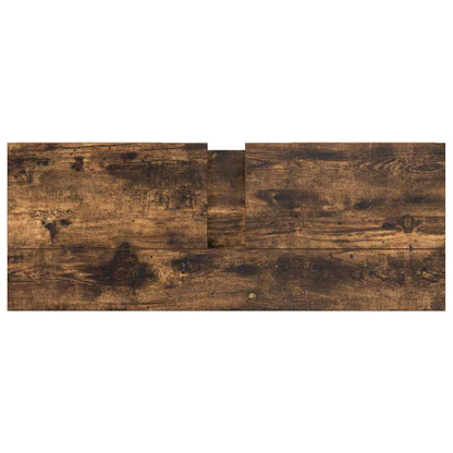Basin Cabinet with Drawers Smoked Oak 90x34,5x60 cm