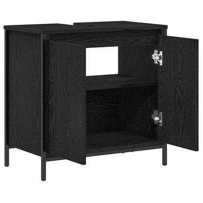 Bathroom Basin Cabinet Black 60x34,5x60 cm