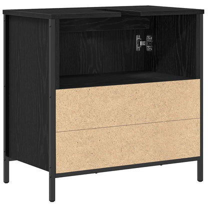 Bathroom Basin Cabinet Black 60x34,5x60 cm