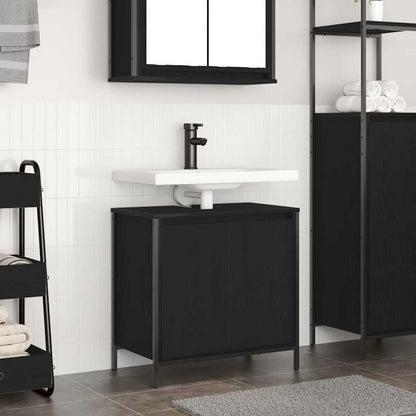 Bathroom Basin Cabinet Black 60x34,5x60 cm
