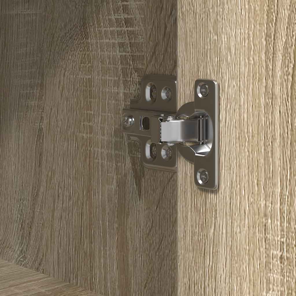 Bathroom Cabinet with Shelves Sonoma Oak 76.5x35x95 cm