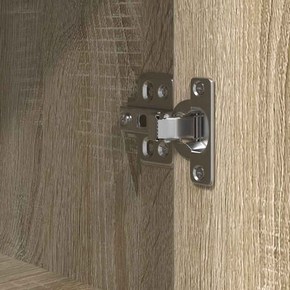 Bathroom Cabinet with Shelves Sonoma Oak 76.5x35x95 cm