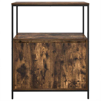 Bathroom Cabinet with Shelves Smoked Oak 76,5x35x95 cm